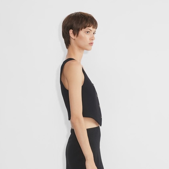 ARITZIA WILFRED ROCCO VEST IN BLACK 2 - Picture 3 of 6